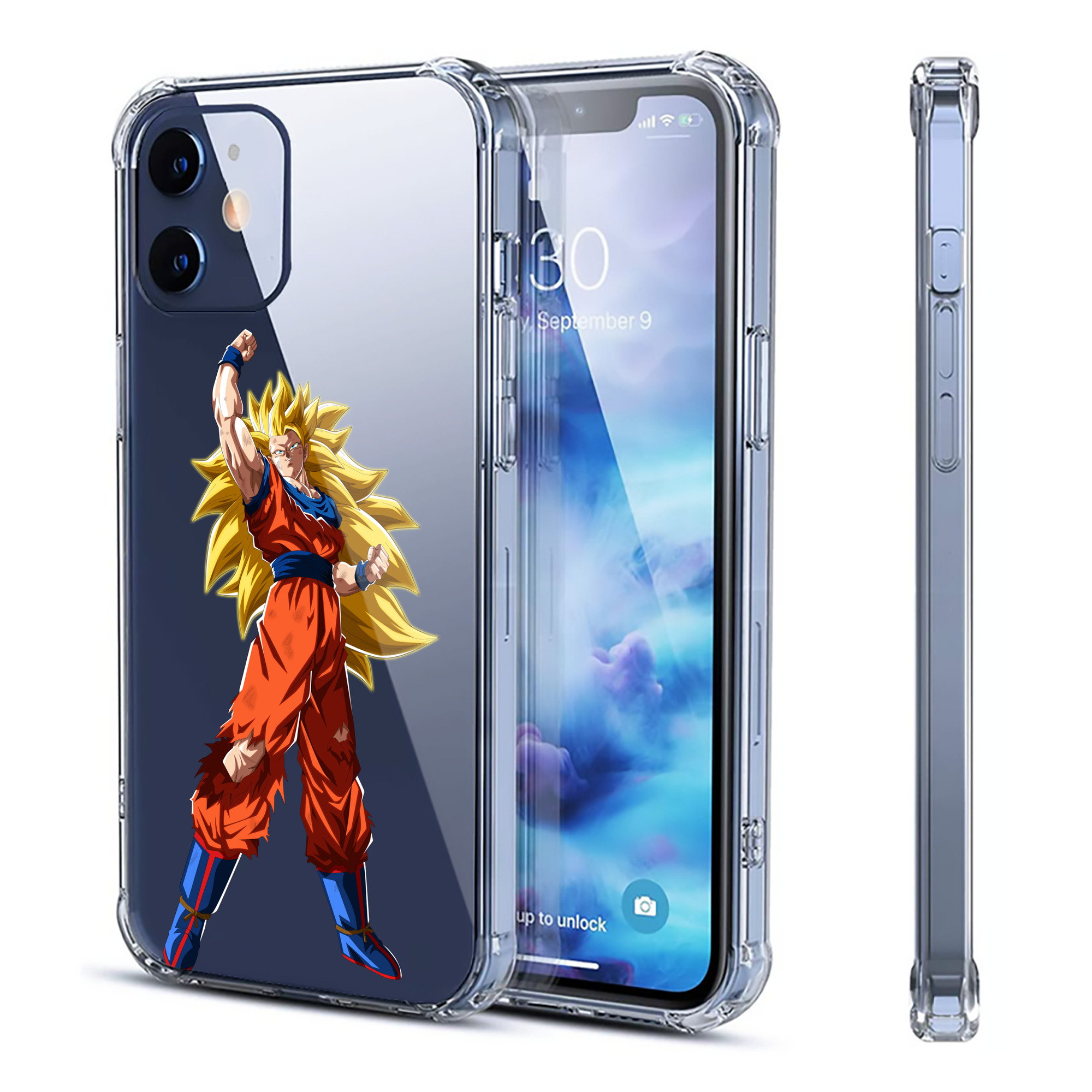（画像用） ドラゴンボール 孫悟空（そん ごくう）Son Goku カカロット DRAGON BALL Kakarotto 【iPhone 12シリーズ対応】透明スマホケース（クリアソフトケース）